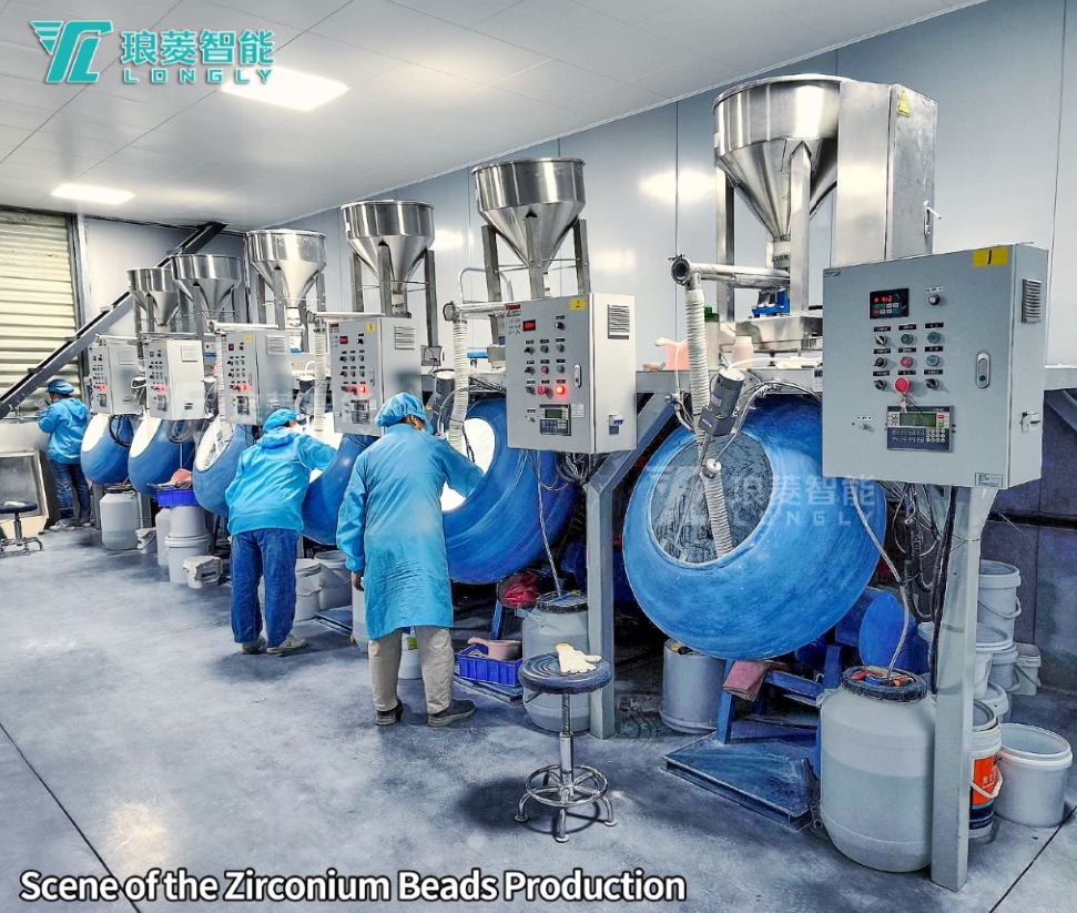 Scene of the Zirconium Beads Production